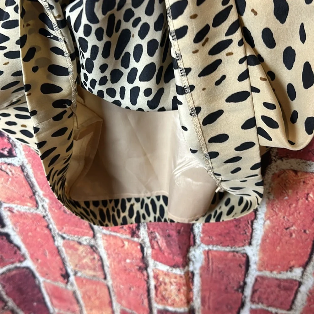 J.CREW Jules Dress in Wildcat Leopard Animal Print Tan Shift Style Size 2
